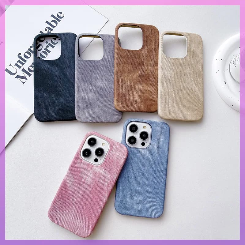 Fashion Canvas Phone Cover for iPhone Air 17 16 15 14 13 12 11 Pro Max 7 8 Plus XS Max XR with Protective Case