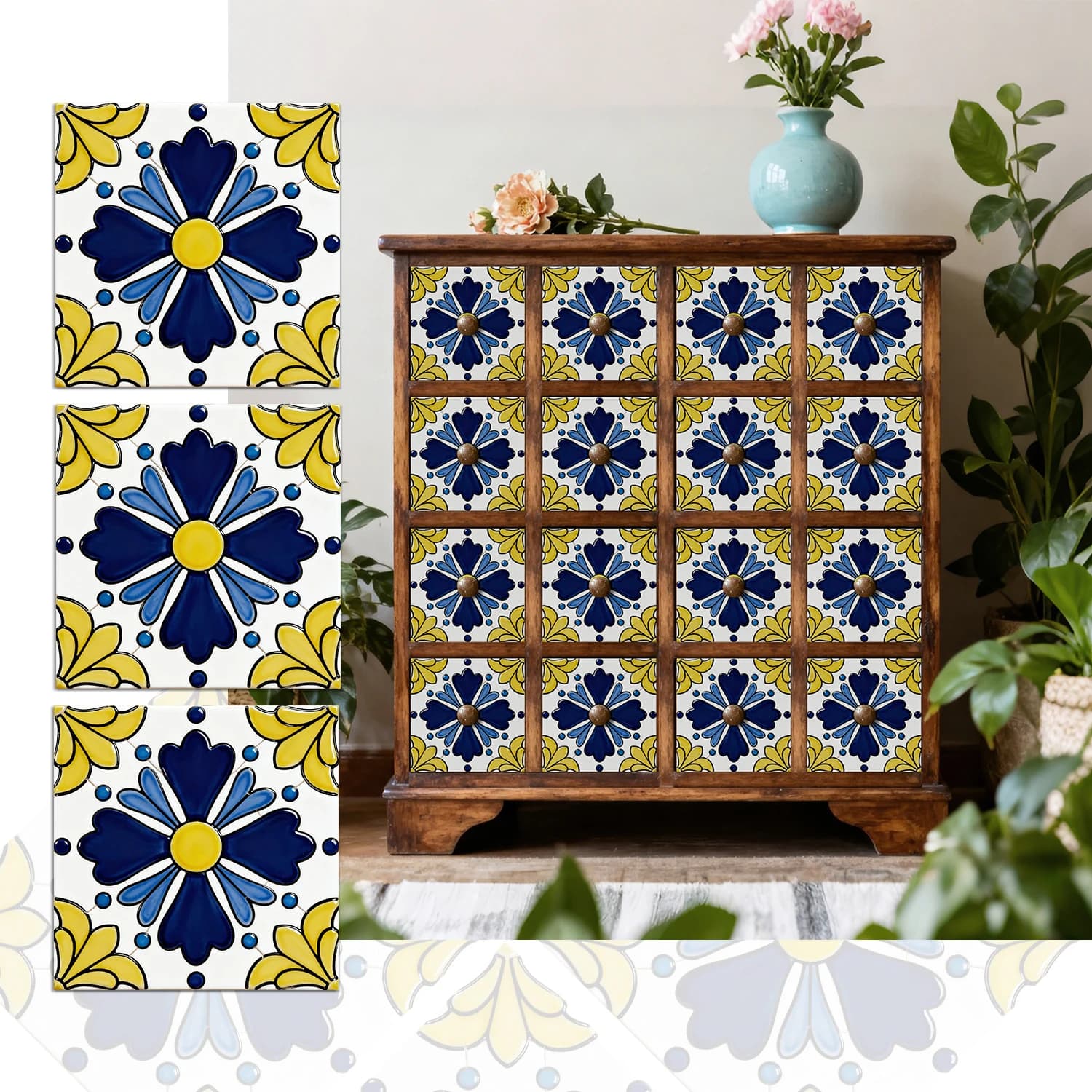 36 self-adhesive PVC tile stickers, kitchen and bathroom use self-adhesive splash proof stickers for home decoration