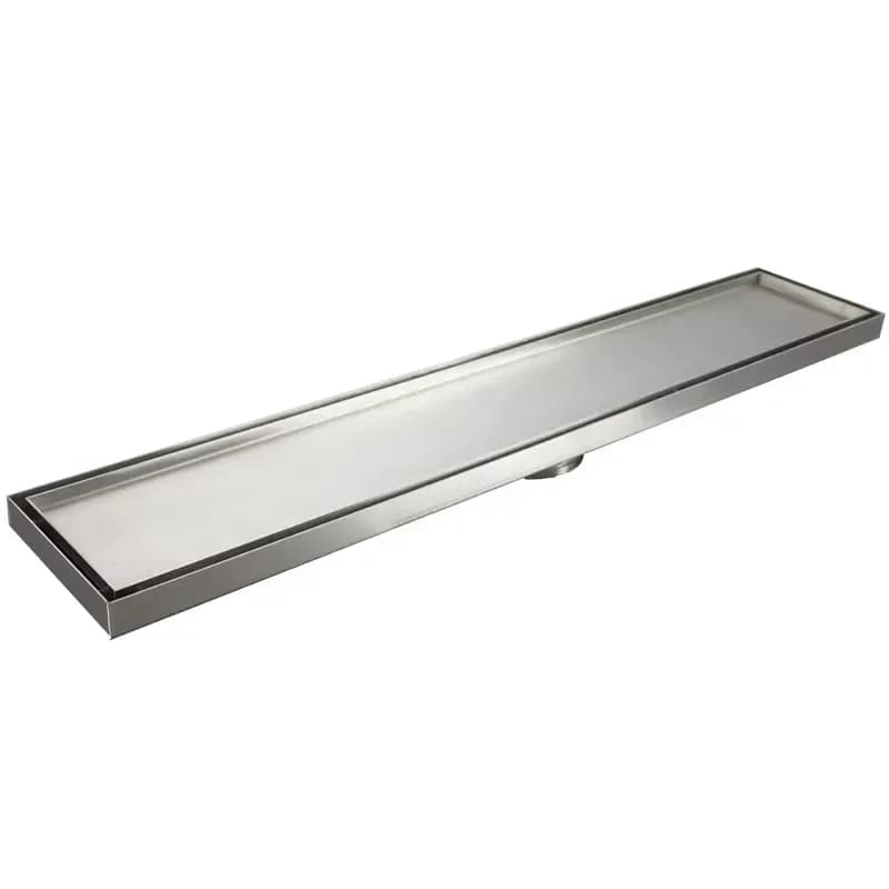 for Large Drain Watermark Tile Insert Stainless Steel Modern Shower Drain with Long Grille for Bathtubs and Basement