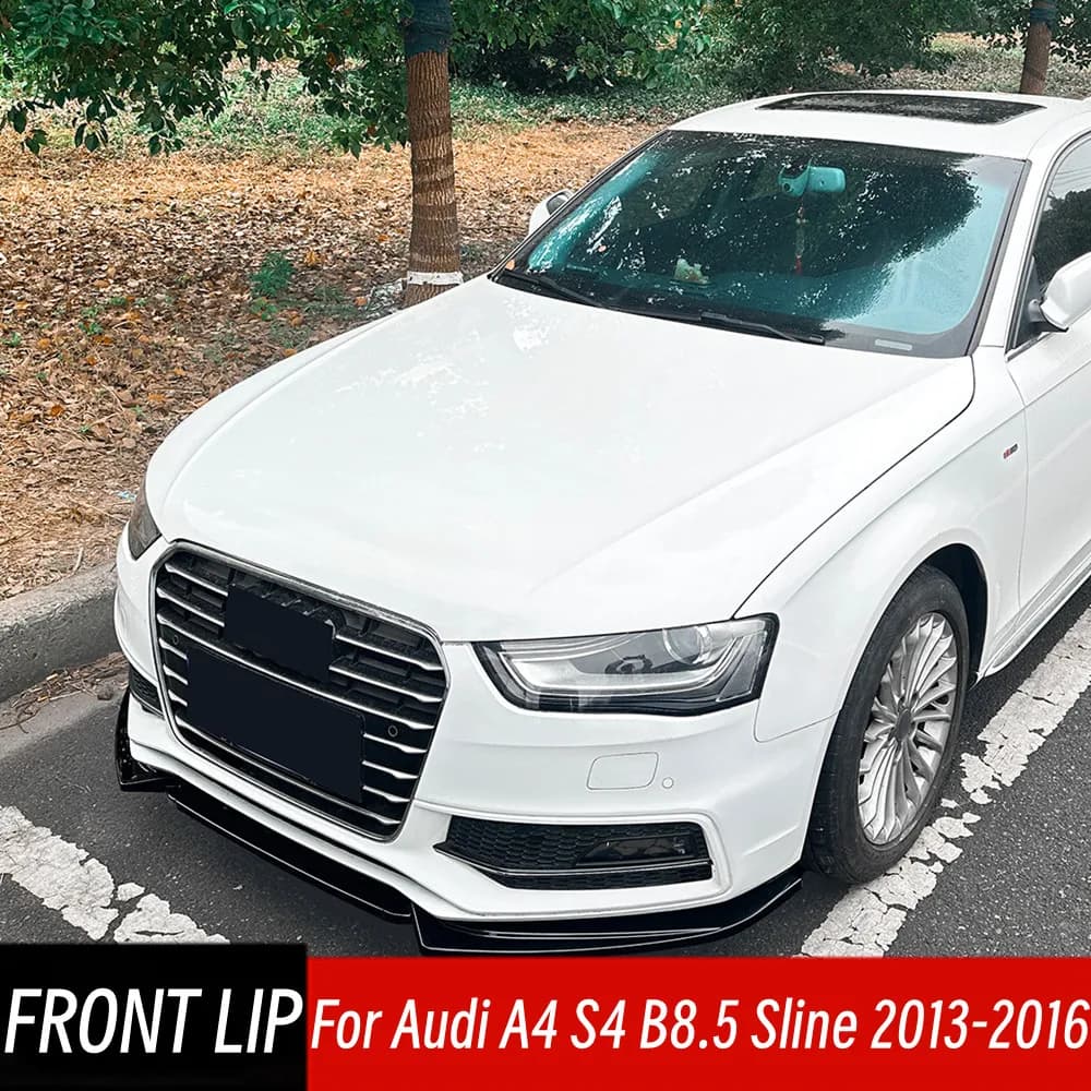 For 2013-2016 Audi A4 S4 B8.5 Sline Front Bumper Lip Chin Splitter Diffuser Spoiler Car Exterior Protection Guard Accessori Part