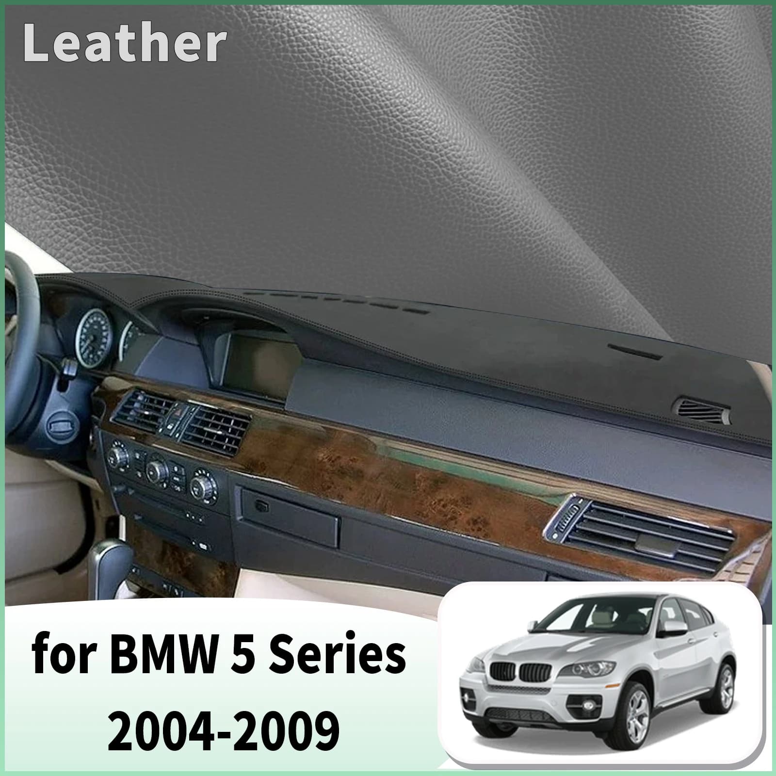 for BMW 5 Series E60 E61 2004-2009 Dash Mat Dashboard Cover Dashmat Universal Anti-Reflection Heat Insulation Sun Protection
