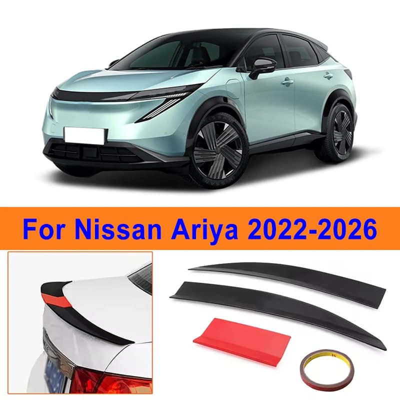 For Nissan Ariya 2022-2026 3-Section ABS Rear Trunk Spoiler 115-125cm Adjustable Sports Decor Top Wing Car Exterior Parts