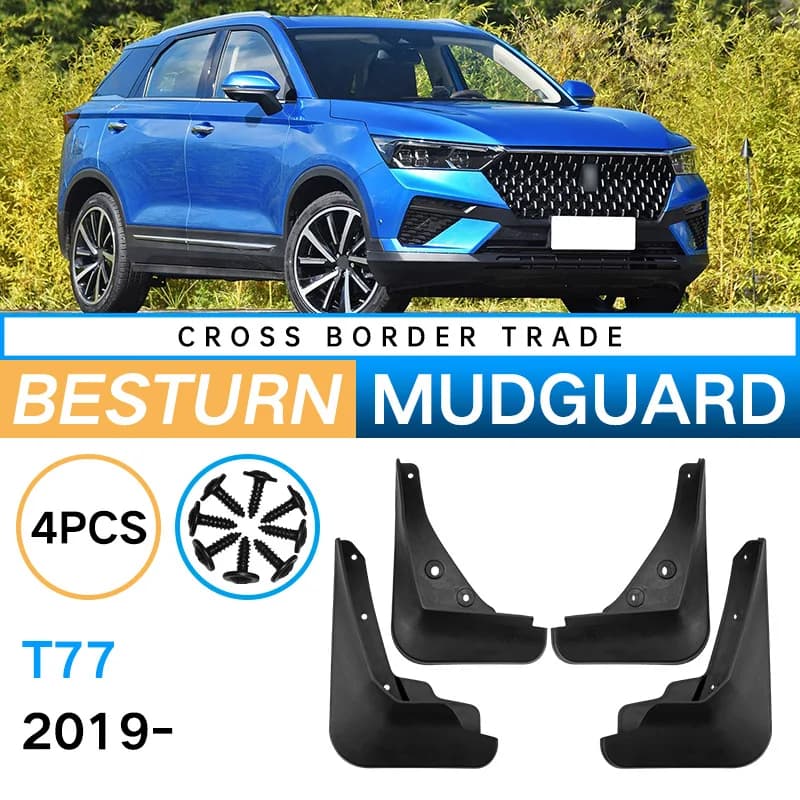 Mudflaps Fender for FAW Besturn T77 2019-2024,Mud Flaps, Splash Guards, Front and Rear Wheels Fender,Accessories