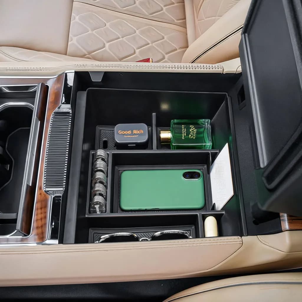 Armrest Storage Box For 2022-2025 Jeep Wagoneer/L & Select Grand Wagoneer/L Center Console Organizer Interior Tray Accessories