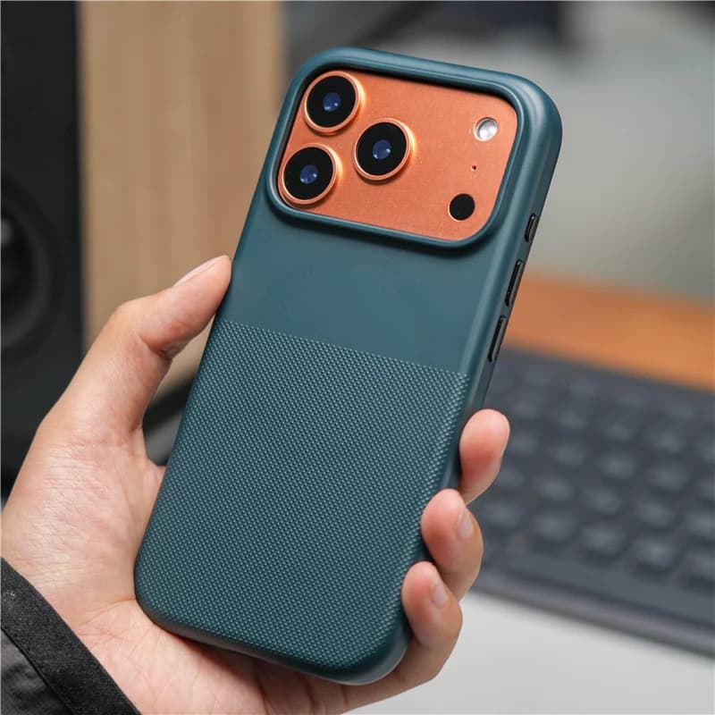 Luxury Geometric Dot Matrix for Magsafe Case for iPhone 17 17Pro Max Matte Magnetic Cover With Touch Control Camera Button