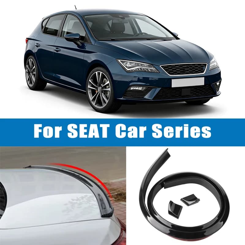 1.5M Car-Styling 5D Carbon Fiber Spoilers Styling DIY Refit Spoiler For SEAT Ibiza Leon Arona Ateca Tarraco Toledo Mii Alhambra