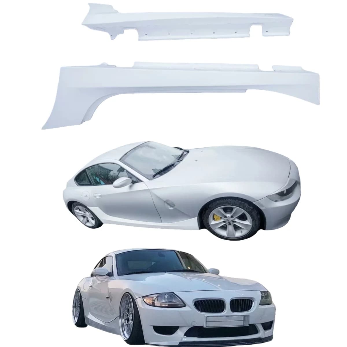 For  Z4 E85/E86 Upgrade side skirts front fenders rear fender,front Spoilers,front and Rear Bumpers Fender air Dams Body Kits