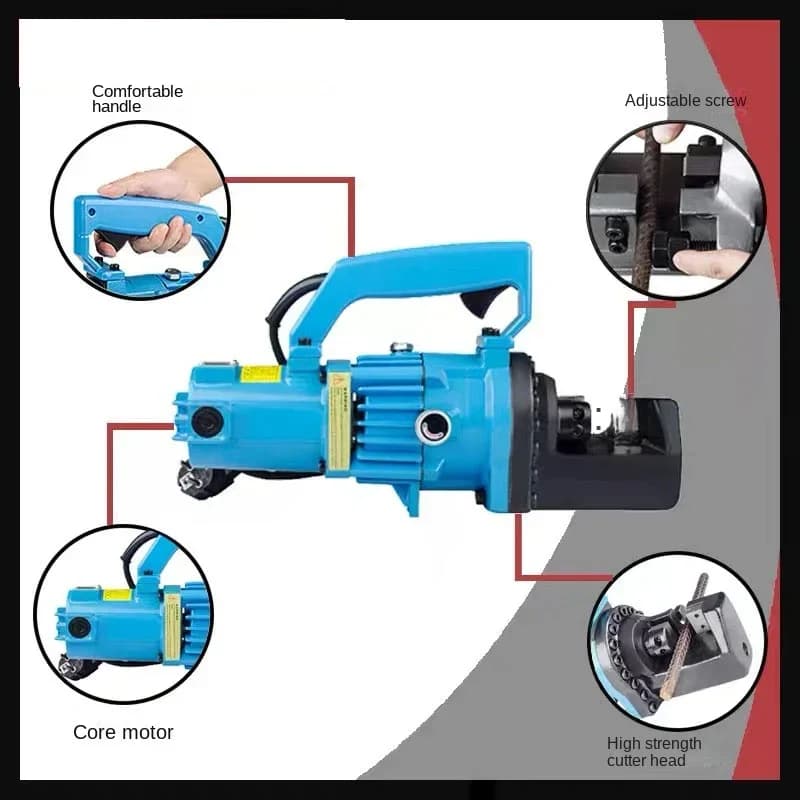 1200W Portable Electric Hydraulic Steel Bar Cutting Machine RC-16 - Durable Metal Cutting Tool for Industrial Use