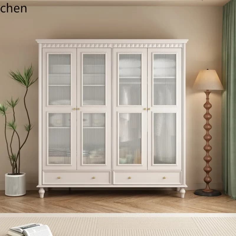 HT  wardrobe modern simple furniture overall household bedroom clothes storage locker spot fast delivery peace of mind purchase