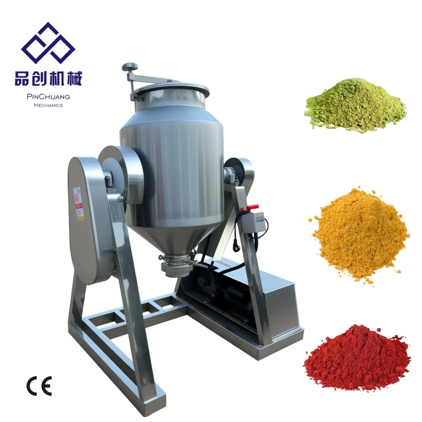 Stainless Steel Drum Mixer Dry Powder Mixing Machine Chemical Lab Mixer Spice Powder Blender Machine