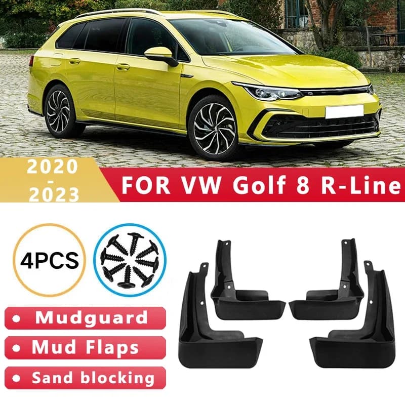 Mud Flaps Fit for Volkswagen Golf 8 R-Line 2020-2023 2021 2022 Mudguards Tire Fenders Splash Proof Accessories Wheel Guards 4ps