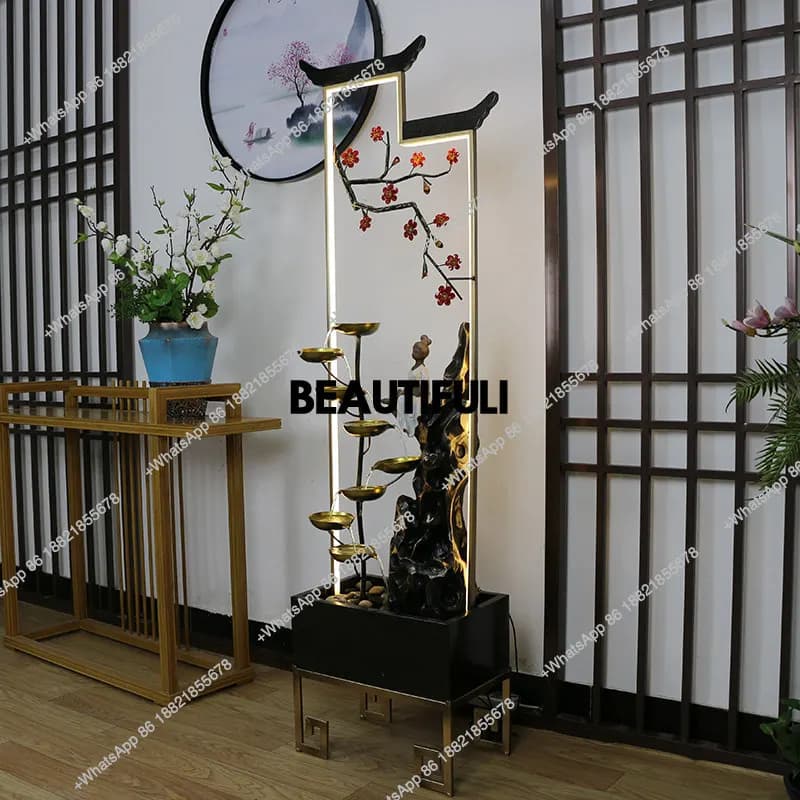 Living room decorations light luxury sofa corner floor-to-ceiling water ornaments new house relocation