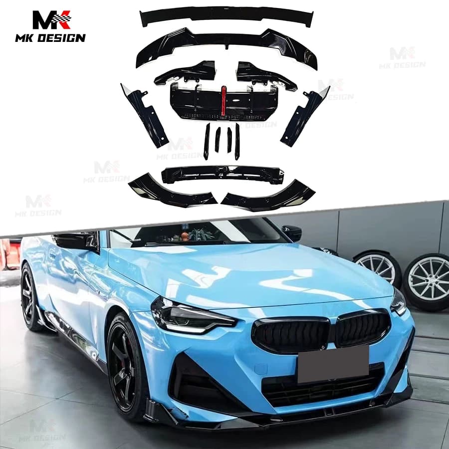 VTEN Style Body Kits for BMW 2 Series G42 M240I 2022+ Front Lip Side Splitters Rear Diffuser Rear Trunk Spoiler Car Accessories