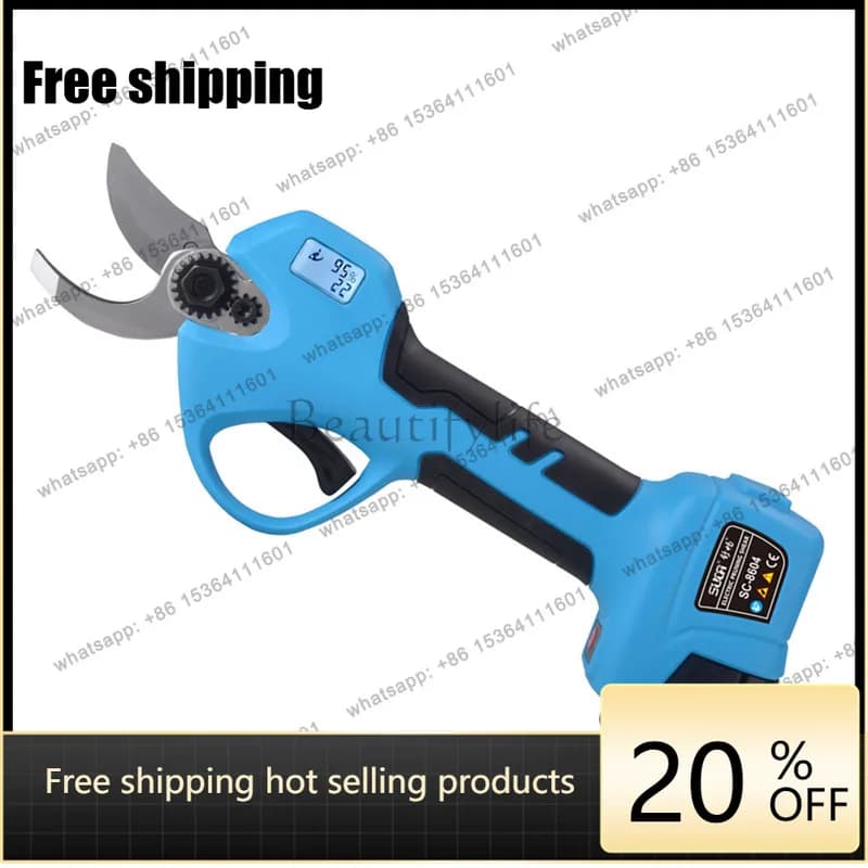 Factory Direct Cross-border Special Supply Blue Electric Scissors Fruit Tree Scissors Electric