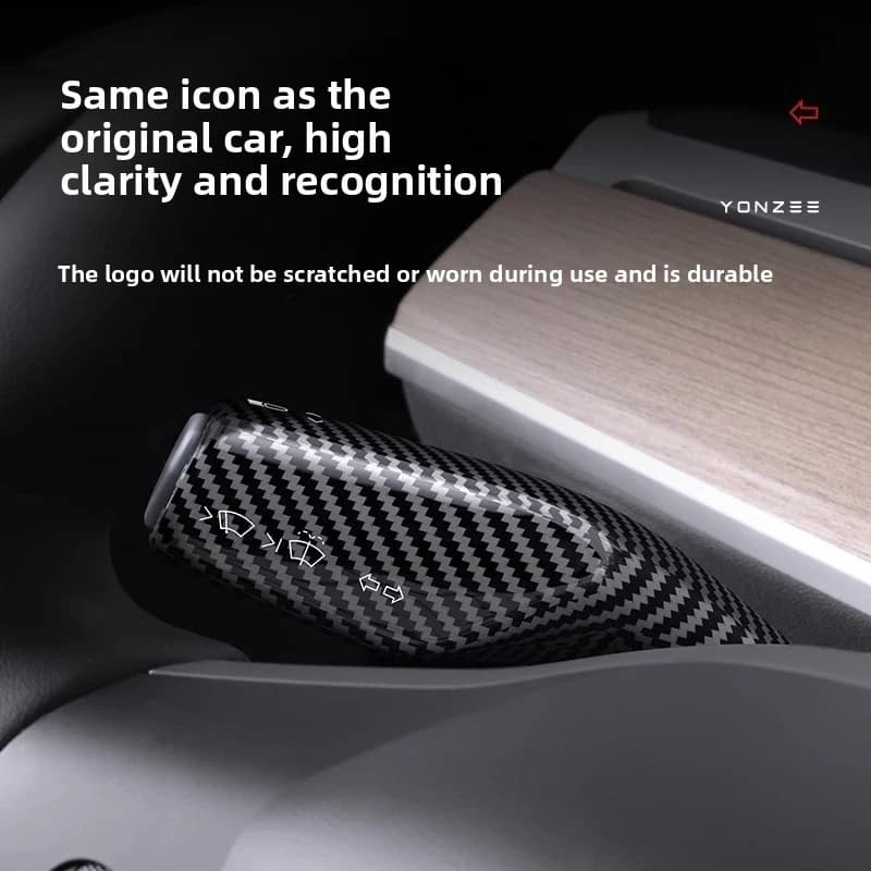 For Model 3 Model Y Carbon Fiber Steering Column Shift Paddle Trim Cover Shift Lever Protective Decor Accessories