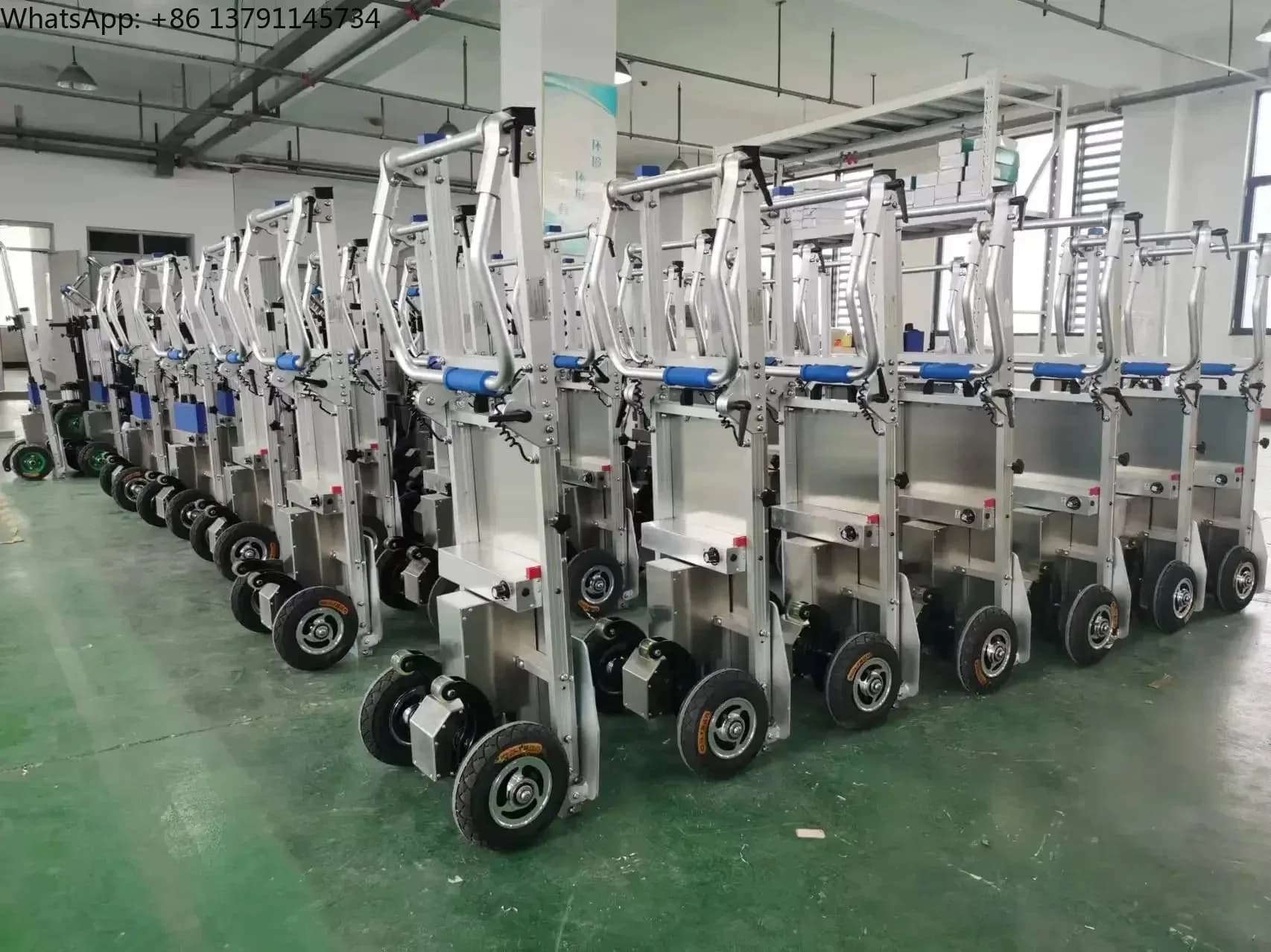 200kg Electric Stair Climbing Machine with Lithium Battery 8 Ah, Foldable Pull Truck Suitable for Floor Transportation of Goods
