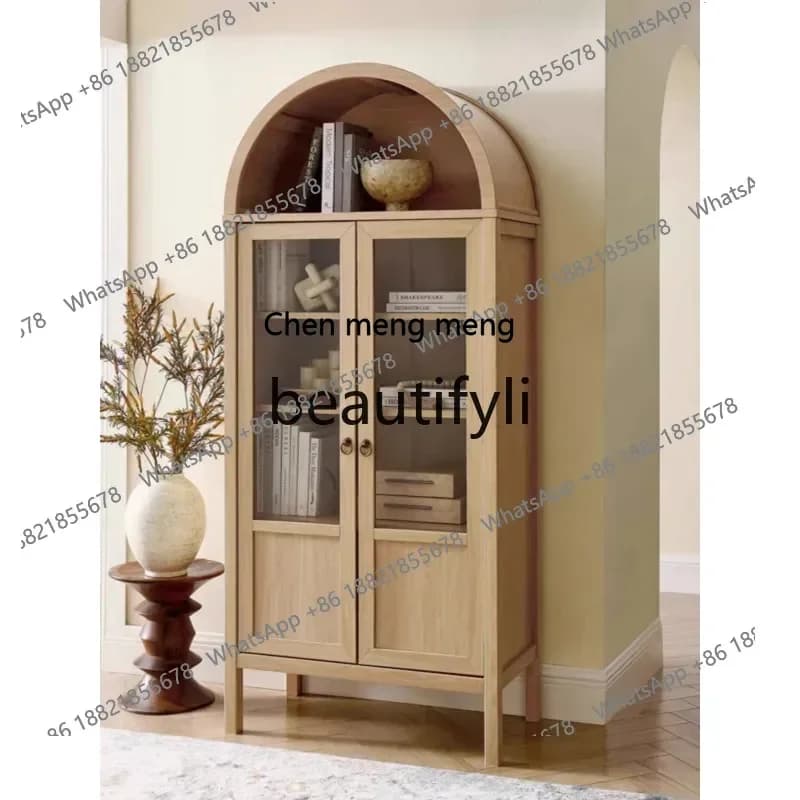 cn8350 ss Country Style Solid Wood Bookshelf Simple Book Rack French Light Luxury Multi-layer Bookcase Furniture All Solid Wood