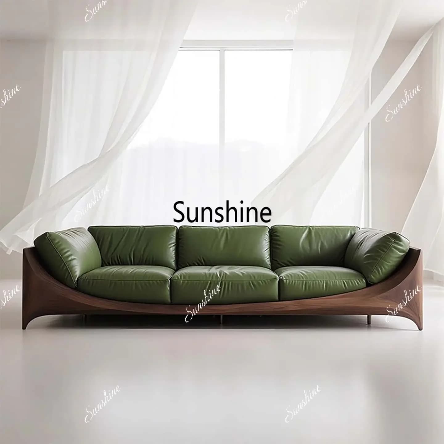 New Chinese style, solid wood sofa, simple and modern hotel living room furnitureY