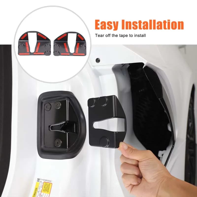 For Chevrolet Corvette C8 Coupe Z06 Z51 2020-26 ABS Black Car Door Lock Trim Cover Protector Decorative Sticker Car Accessories