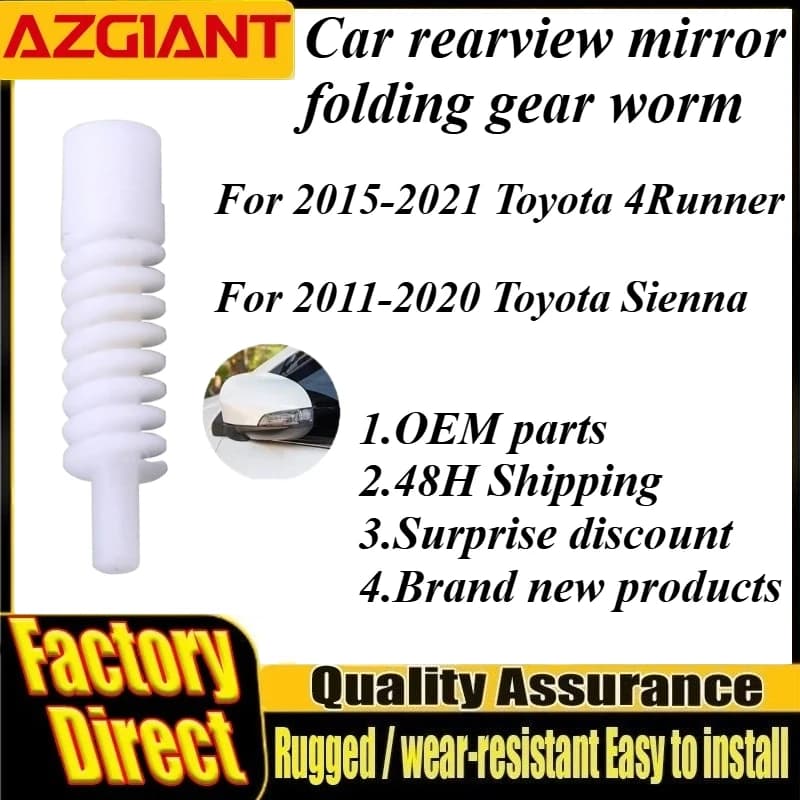 Azgiant Outdoor car Power folding rearview mirror worm New For Toyota 4Runner Sienna Wear-resistant plastics car accessories