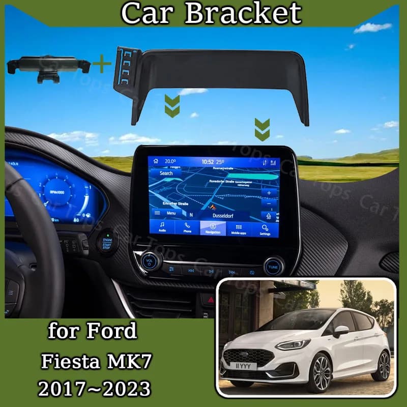 For Ford Fiesta MK7 Mark VII 2017~2023 Screen Car Mobile Phone Holder GPS Bracket Gravity Mount Support Auto Stand Accessories