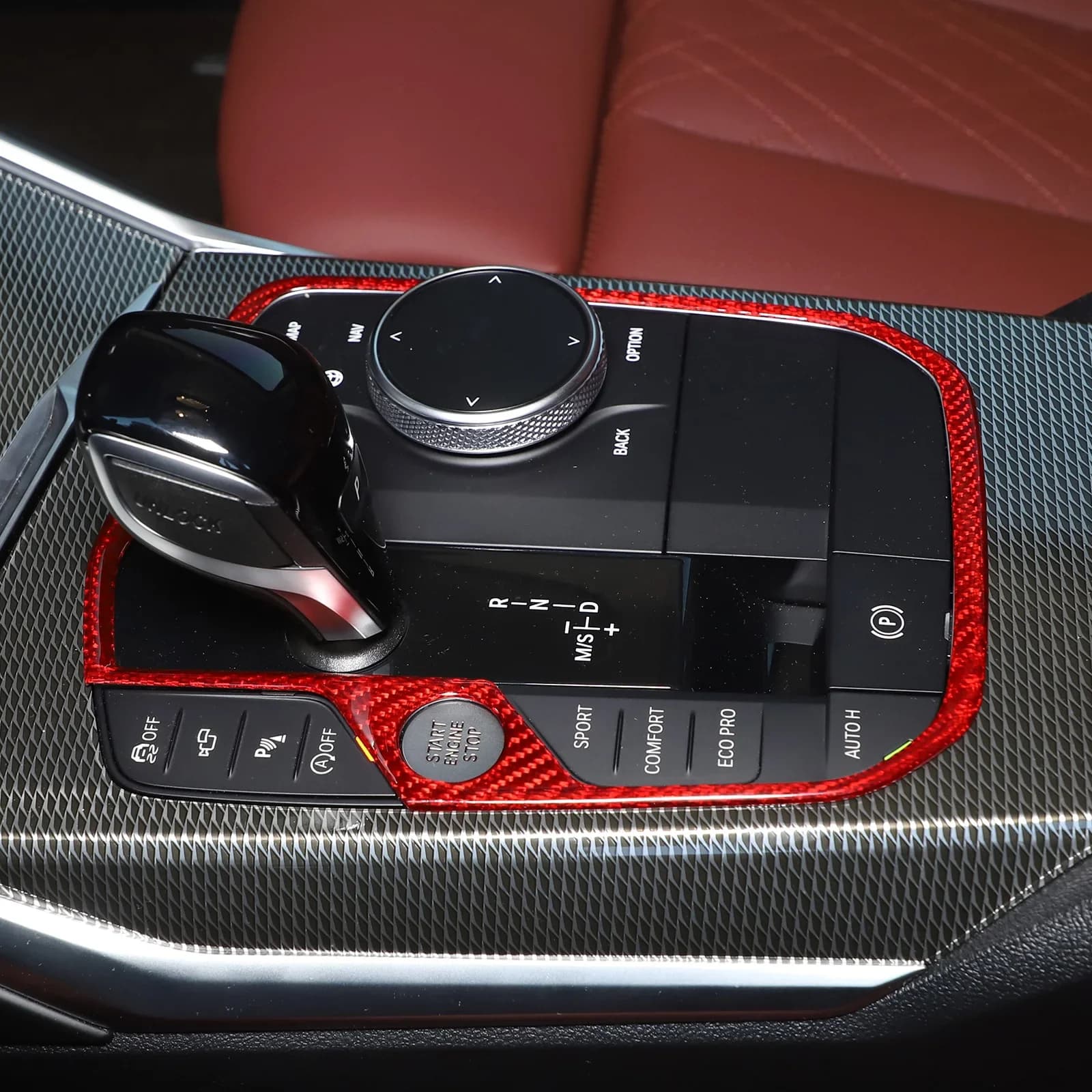 For BMW 1 2 3 4 8 Series F40 F44 G20 G22 G14 G15 G16 19-22 Real Carbon Fiber Car Gear Panel Cover Trim Sticker Auto Accessories