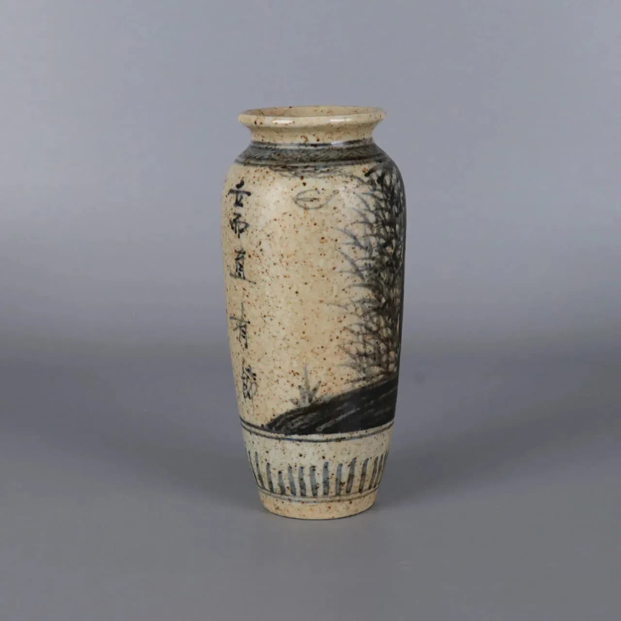 Blue and White Bamboo Picture Vase Porcelain Collection Home Decoration
