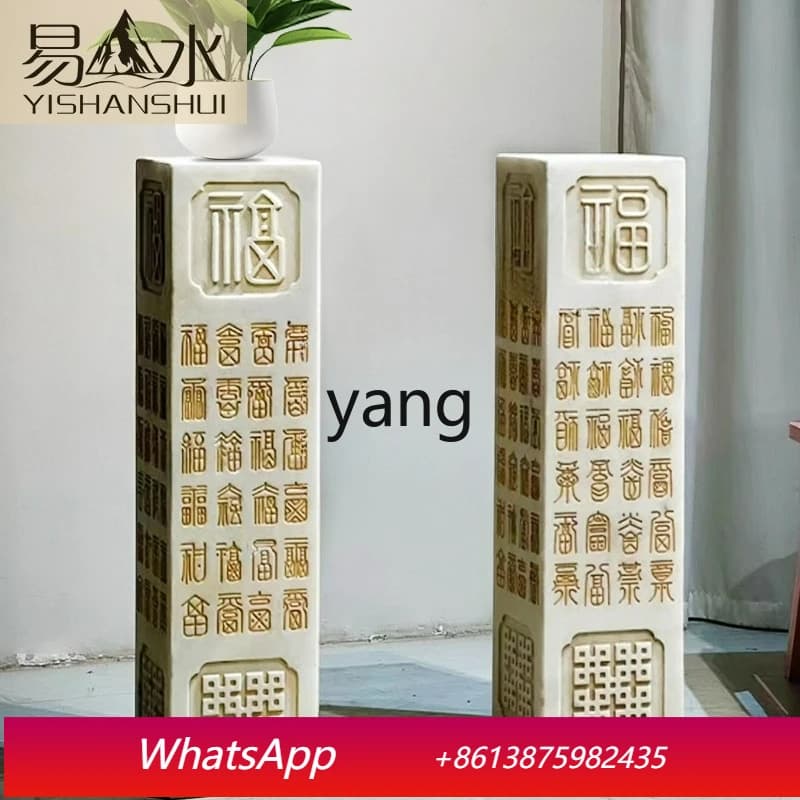 CXX stone carving Baifu column natural white marble antique and old tethering pile decorative ornament