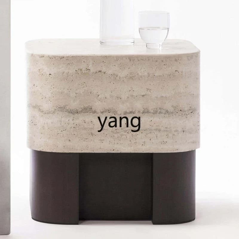 LTT medieval solid wood travertine edge living room creative sofa corner light luxury high sense