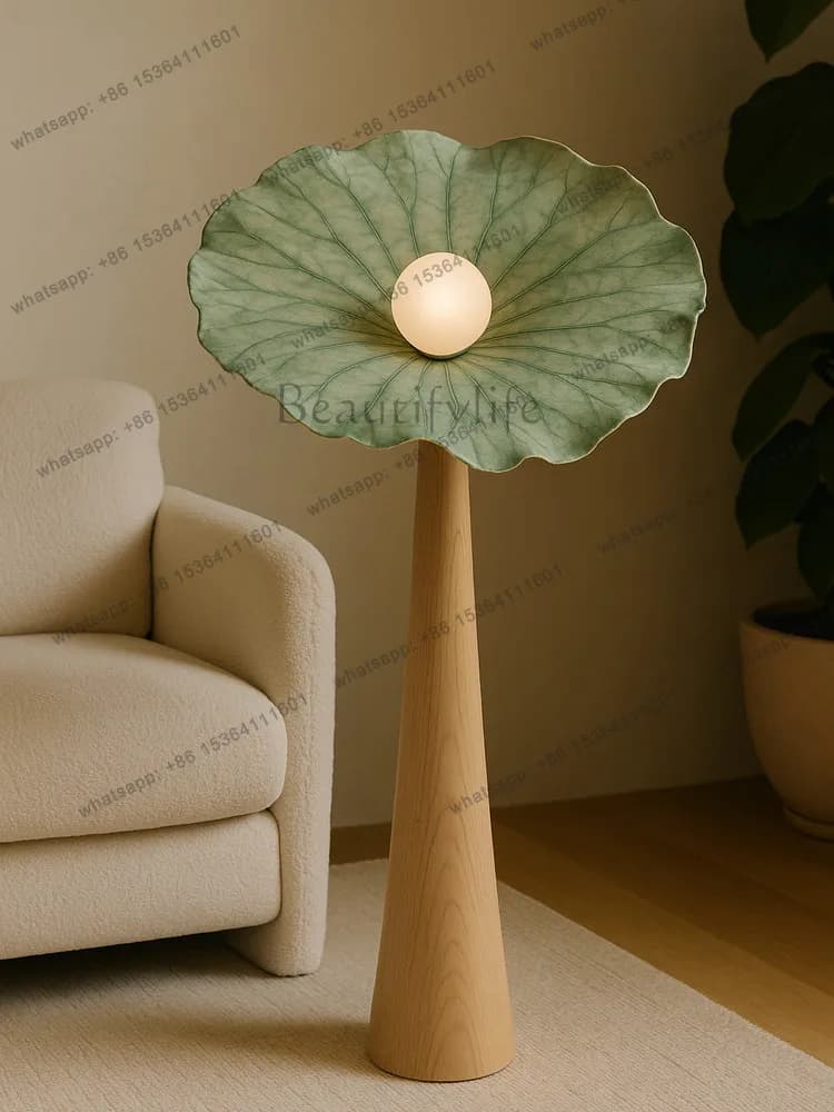 Retro imitation solid wood wind B & B living room lobby sofa decorative floor luminous ornament