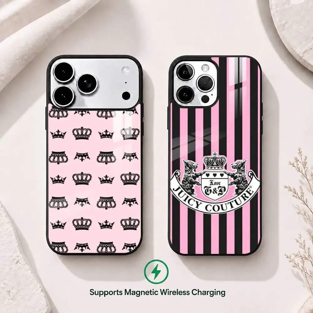 Fashion J-Juicy C-Couture Gift Phone Case For iPhone17,16,15,14,13,12,11 Plus,Pro Compatible with magnetic wireless charging