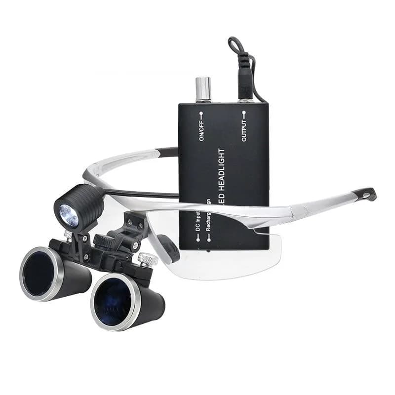 2.5X 3.5X Binoculars Loupes Professional Operation Magnifying Glasses Lupa with 3W Head Light Magnifier