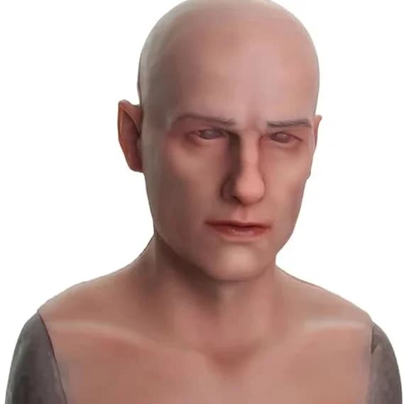Realistic Silicone Mask Young Face Cosplay Halloween Drag Props Funny Mask