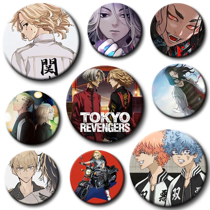 Classic Anime Tokyo Revengers Enamel Pins Cartoon Character Role Manjiro Ken Takashi Brooch Badge Jewelry Gift for Kids Friend