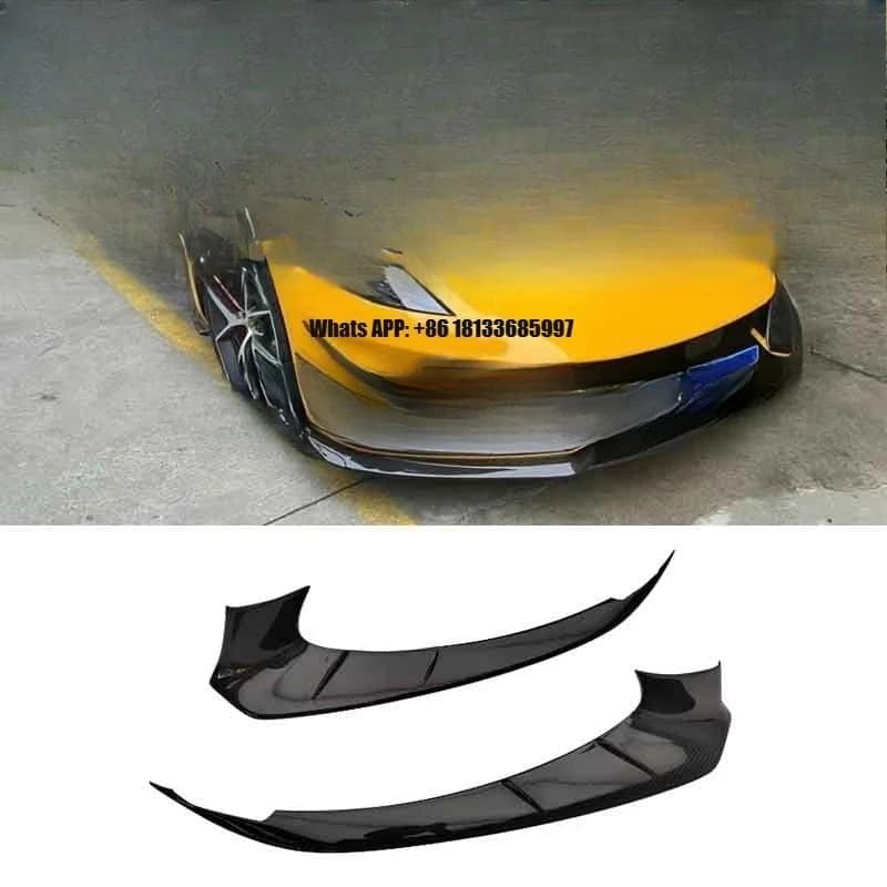 PU Carbon Front Bumper Lip Car Front Vent Splitter for Lotus Emira Dry Carbon Fiber Body Kits