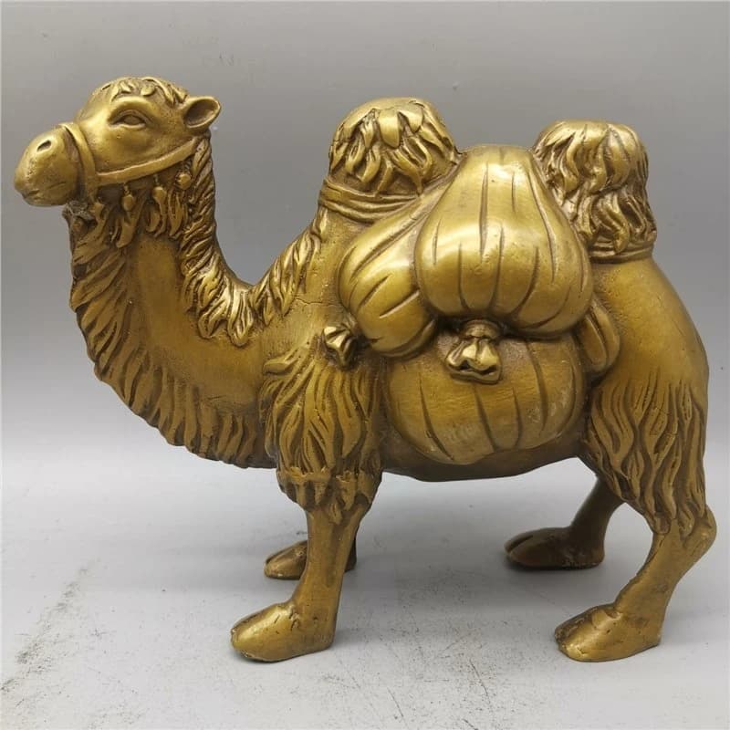 Pure copper camel ornament, brass craft, home living room office decoration, fortune-attracting and house-protecting Feng Shui g
