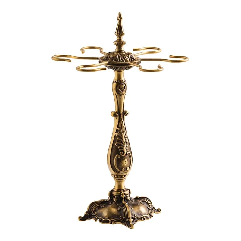 Dining cabinet, bar counter, upside down wine glass holder, storage rack, goblet display rack, brass.