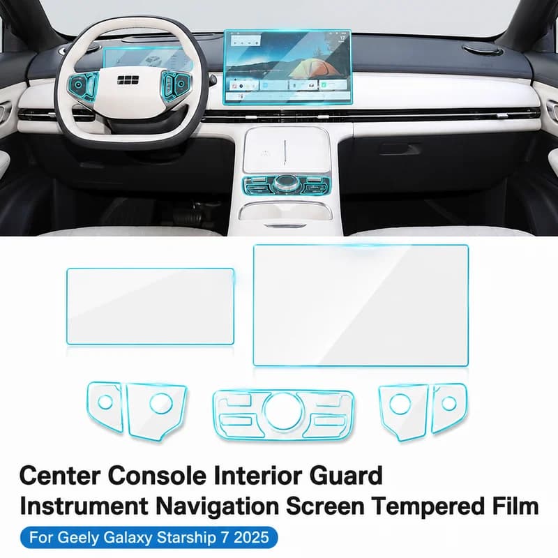 For Geely Galaxy Starship 7 2025 Center Console Interior Guard Instrument Navigation Screen Tempered Film Modification Accessory
