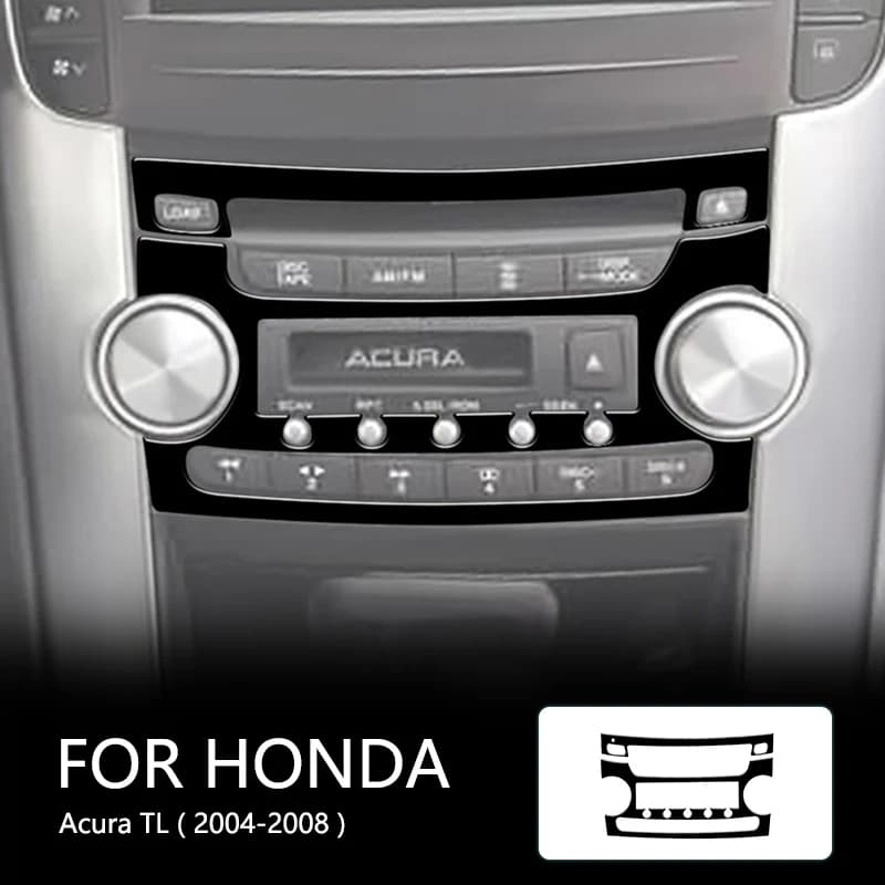 CD Converter Brand New ABS Gloss Black Stickers For Acura TL 2004 2005 2006 2007 2008 Car Interior Accessories