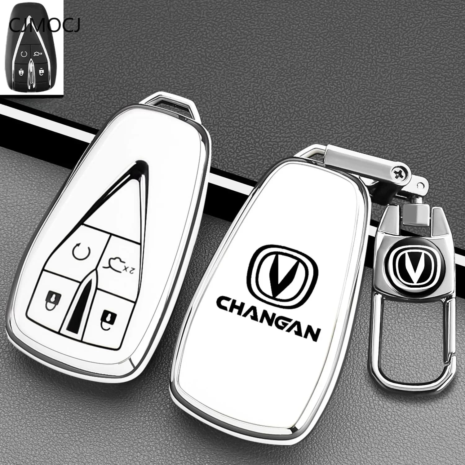 For 2026 Changan X5 Plus High-Energy PRO Key Case Cover, TPU Soft Protective Car Key Fob Shell, Keychain, Changan Accessories