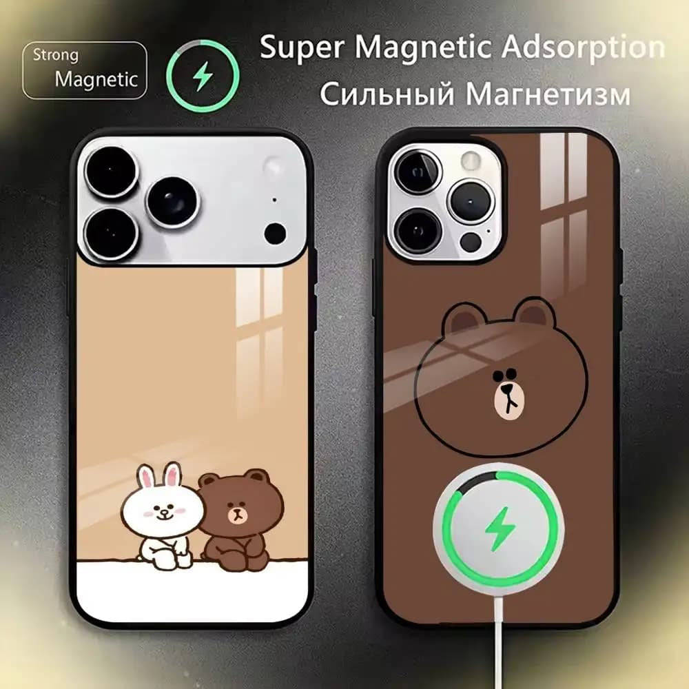 Cute little bear  Phone Case For iPhone17,16,15,14,13,12,11 Plus,Pro Magnetic For Magsafe Wireless Charging