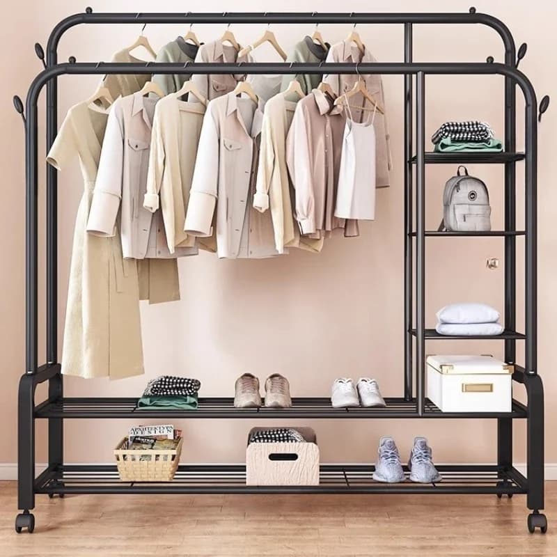 Outdoor Black Clothes Rack Hotel Expandable Wall Mounted Clothes Rack Hanger Hanging Moveis Para Casa Modern Furniture Home