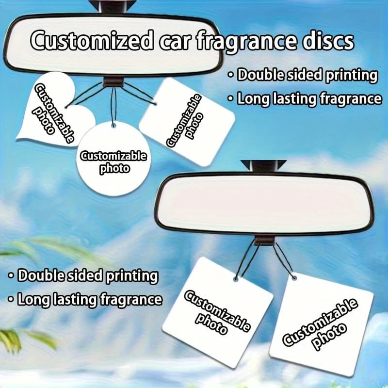 5pcs Car Air Freshener, Personal Photo Gifts, Custom Logo, Promotional Ads, Corporate Branding & Event Souvenirs