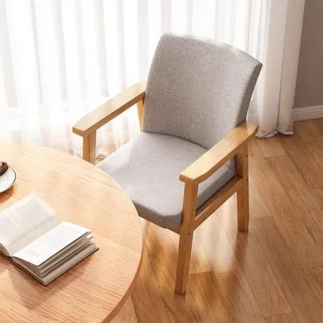 HYS solid wood chair leisure chair sedentary not tired study living room dining room stool armrest book desk chair office study