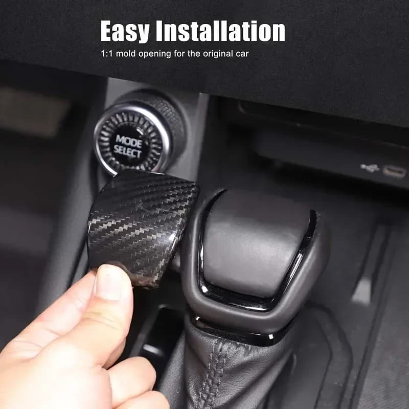 Real Carbon Fiber For Toyota Land Cruiser Prado 250 LC250 2024+ Car Styling Car Gear Head Cover Decorative Sticker Accessories