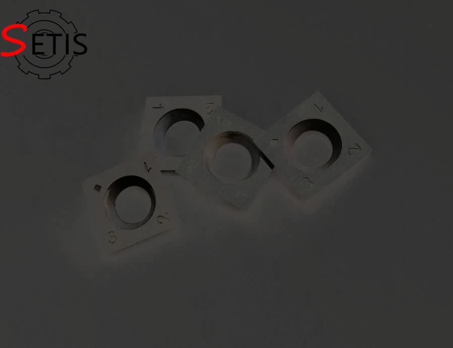 SETIS 14 x 14 x 2mm-30degree Woodworking Cemented Carbide Polished Reversible Replacement Knives For Spiral Cutter
