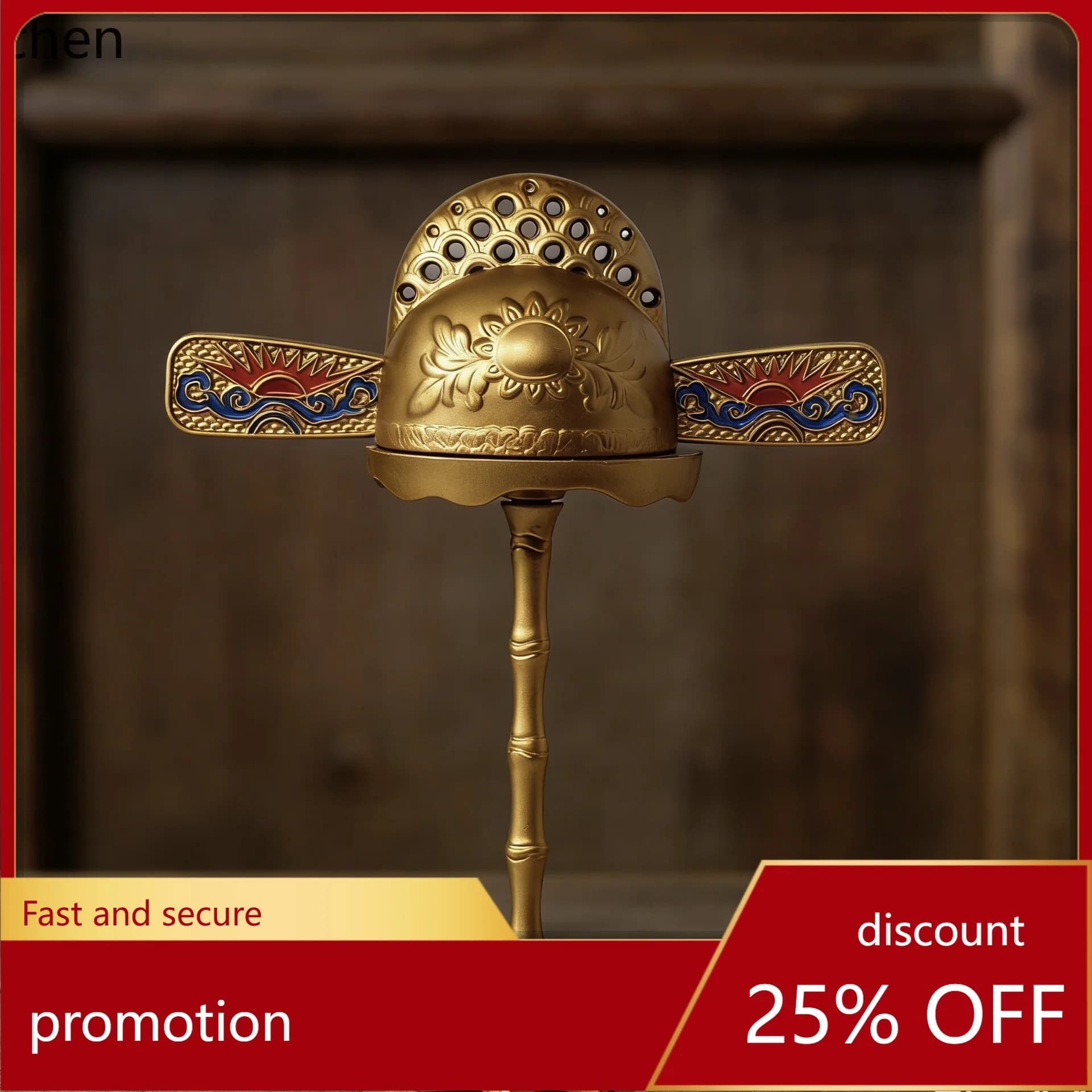 Cz zhuangyuan hat aromatherapy burner xiaoxiangyun plate incense burner for home indoor creative alloy ornaments