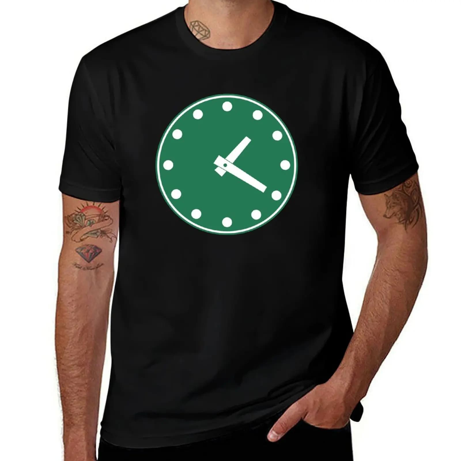 Wrigley Field Game Clock T-Shirt Basic Simple Casual Short Sleeve Tee T-Shirt