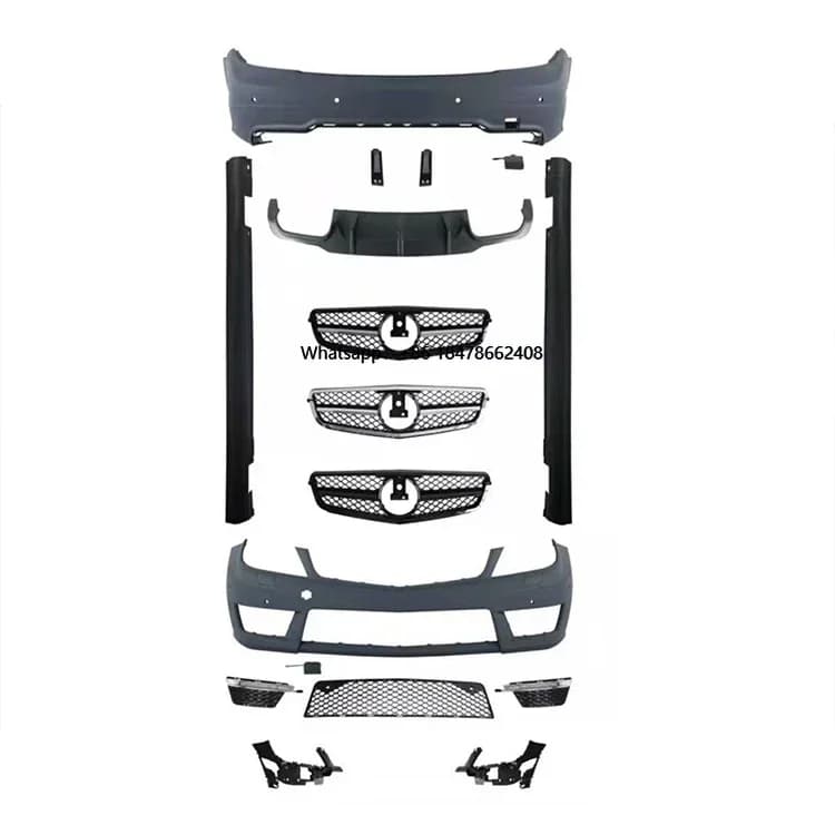 Authentic C63 Bodykit Bumper  Full Body Kit for  C-Class W204 Lci 2011-2014