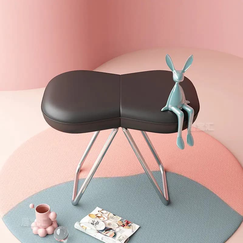 LMM bedroom simple dresser chair bow leather padded shoe changing stool